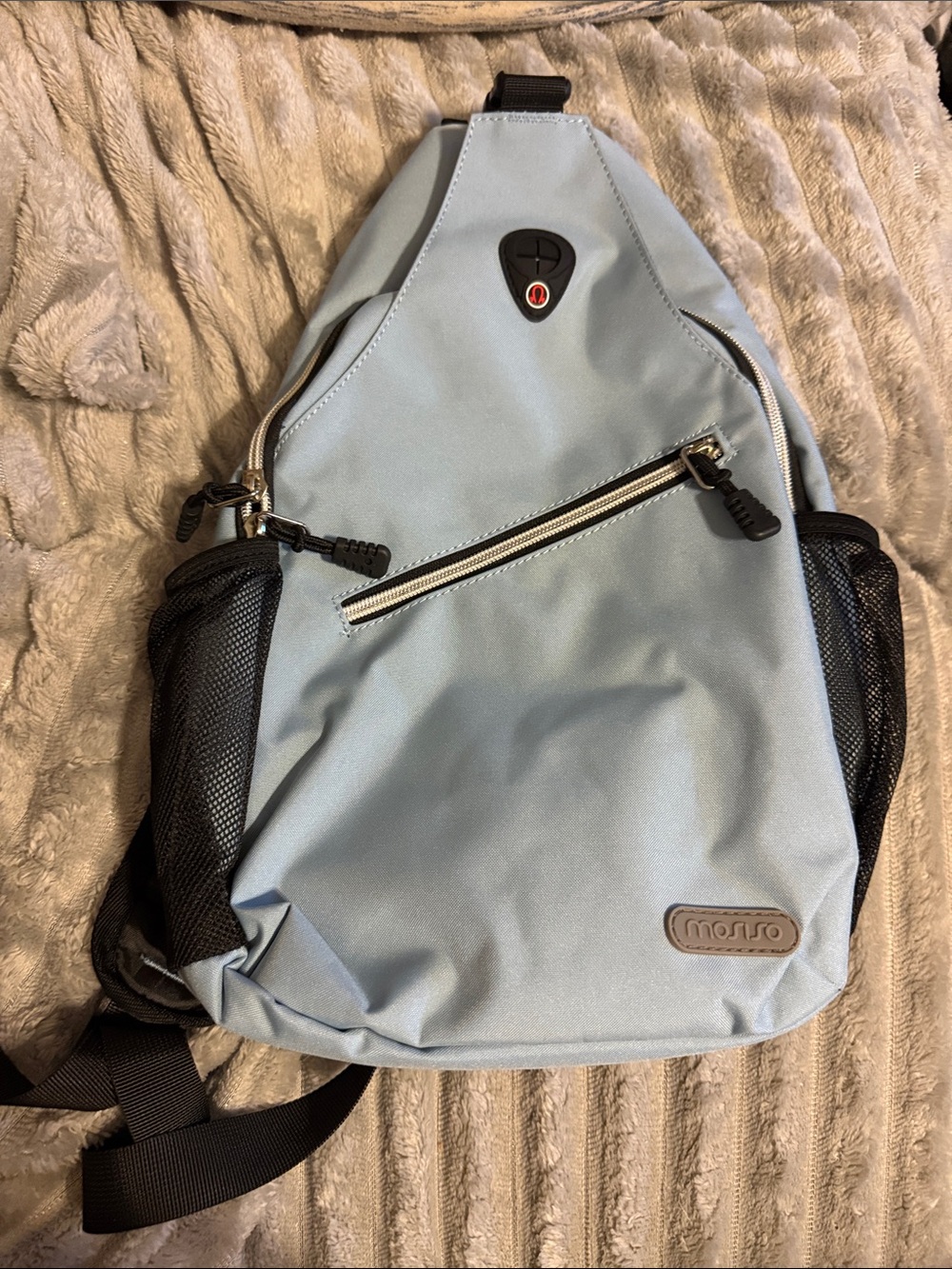 Men's Light Blue Messenger Sling Bag by Mosiso